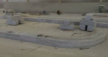 安徽 芝麻白整石坐凳（光面+自然面）