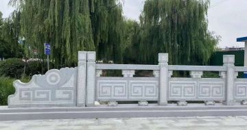安徽 芝麻灰桥栏杆、河道栏杆安装效果