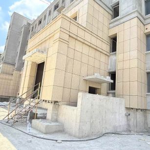安徽 黄金麻干挂，工地实拍