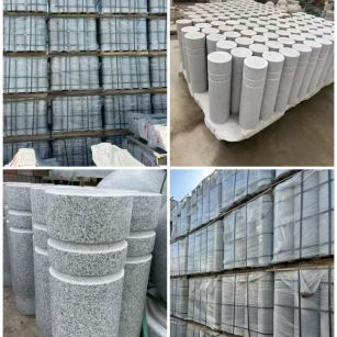 安徽 芝麻白花岗岩挡车柱、隔离柱多少钱