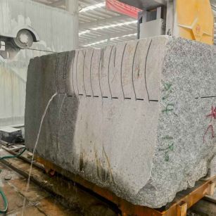 安徽 602，大花芙蓉白，绳锯加工弧形路沿石