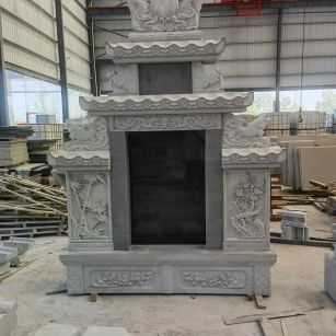 安徽 芝麻灰高档墓碑、土墓，一套也支持定做