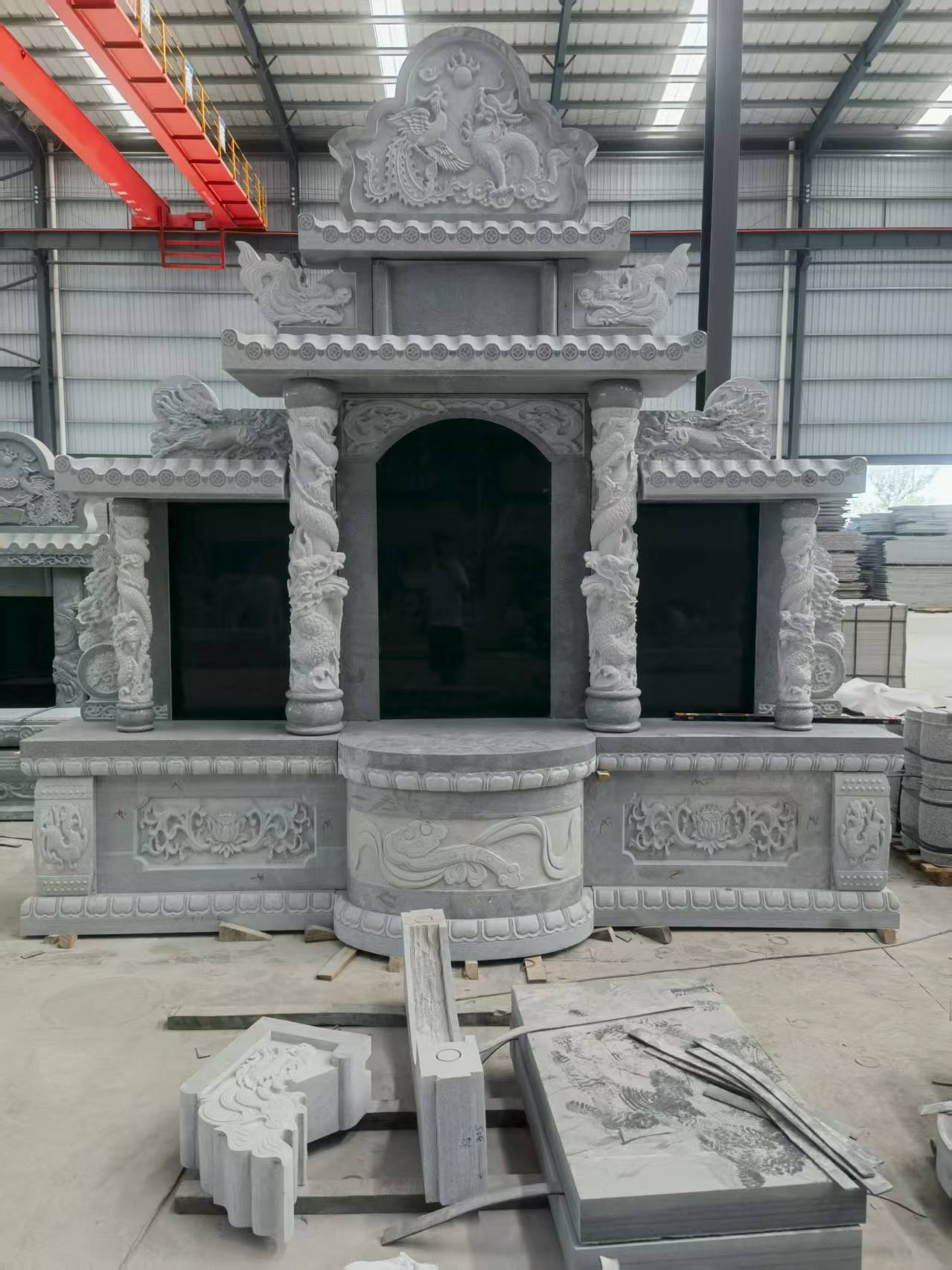 安徽 芝麻灰高档墓碑，土墓，可定制