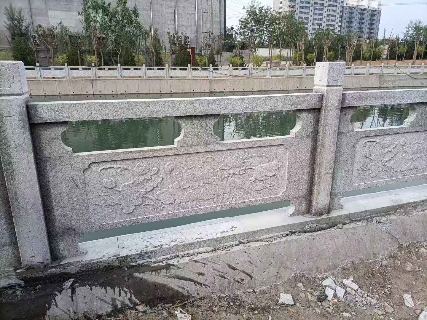 安徽 芙蓉白大花桥梁、河道，石材栏杆、围栏、护栏