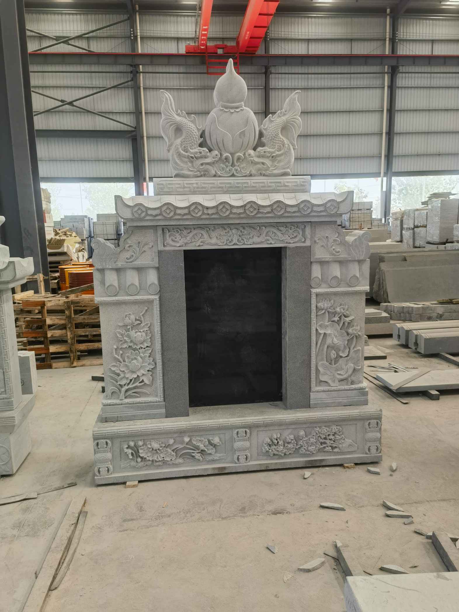 安徽 芝麻灰高档墓碑、土墓，一套也支持定做