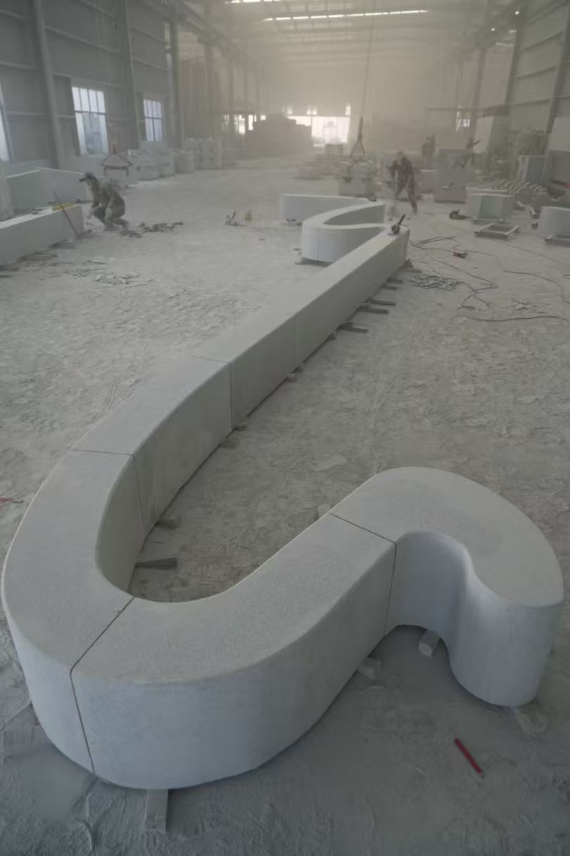 安徽 花岗岩整石坐凳拼装